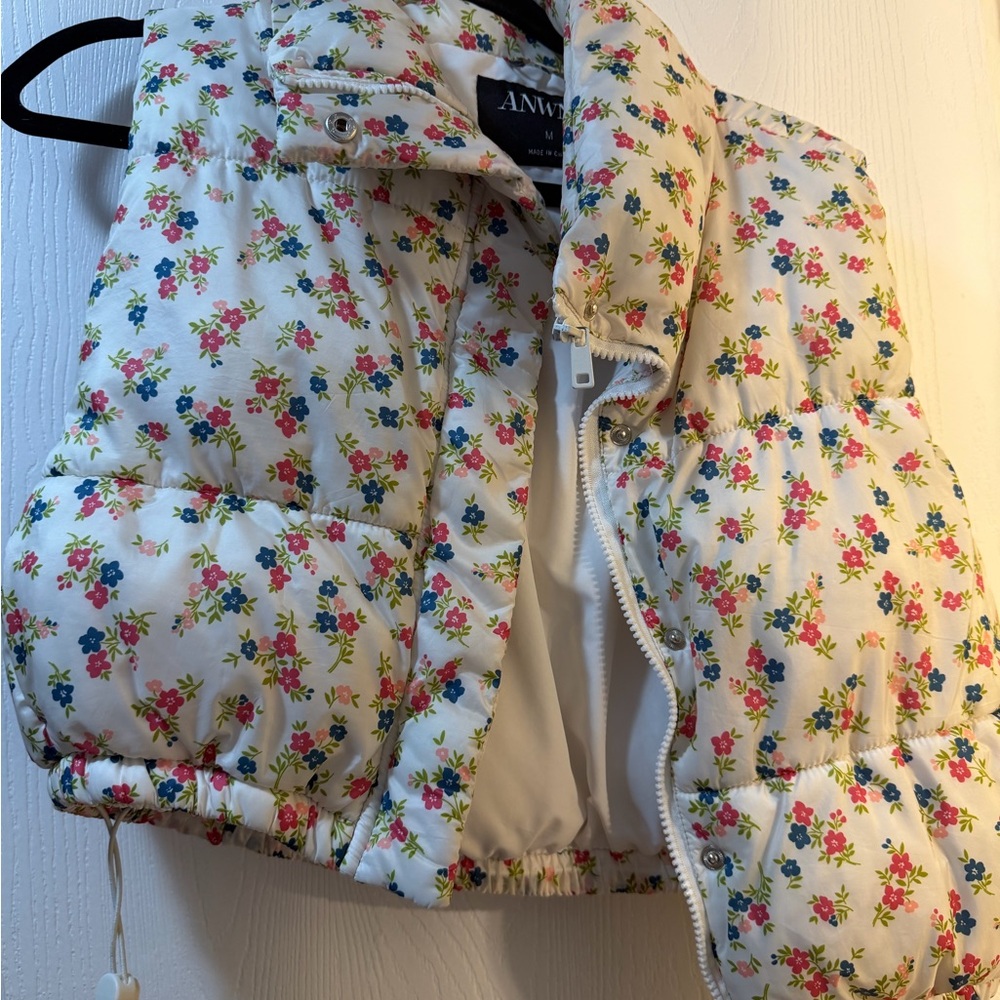 Floral  Puffer Vest